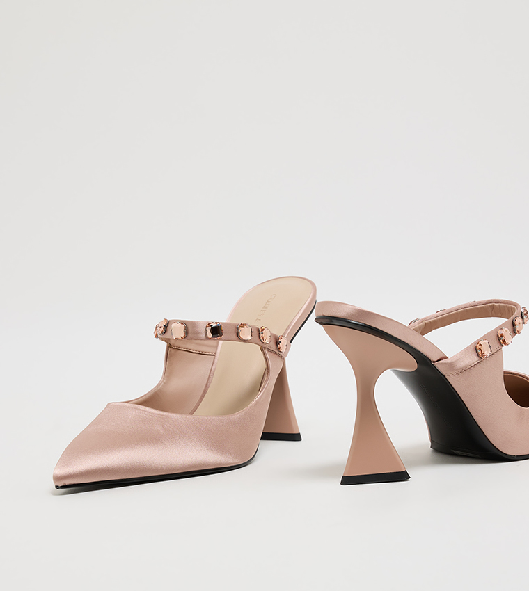Gem Embellished Mule Pumps