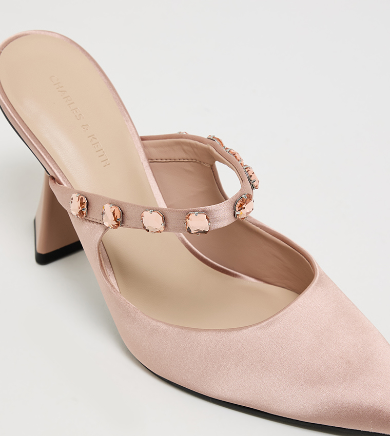 Gem Embellished Mule Pumps