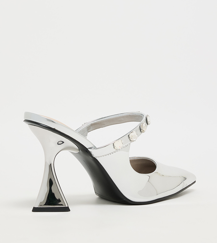 Gem Embellished Mule Pumps