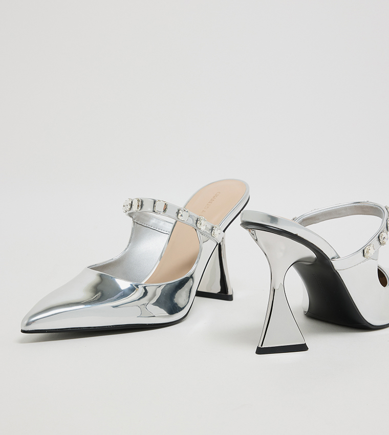 Gem Embellished Mule Pumps