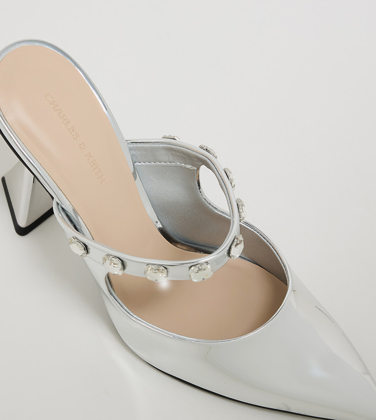 Gem Embellished Mule Pumps