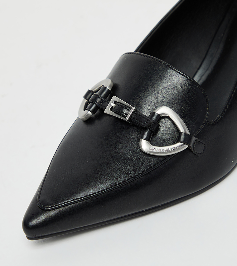Block Heel Loafer Pumps