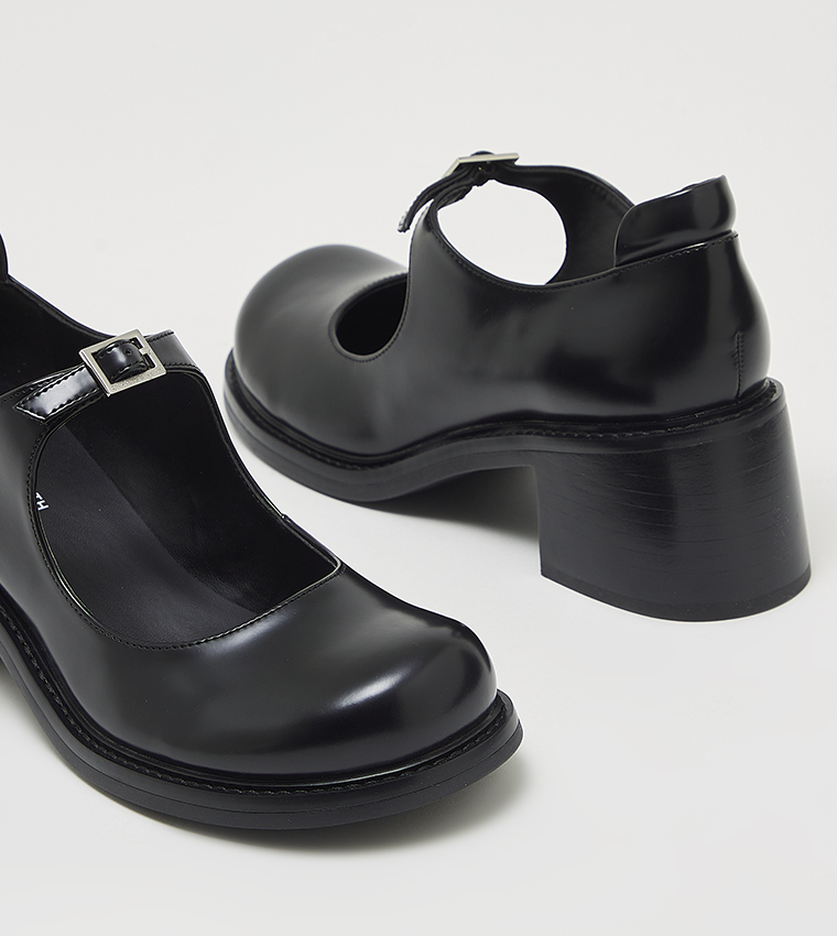 Rooney Buckled Block Heel Mary Janes Shoes