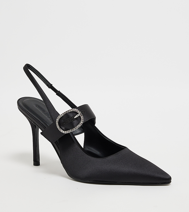Embellished Slingback Pumps