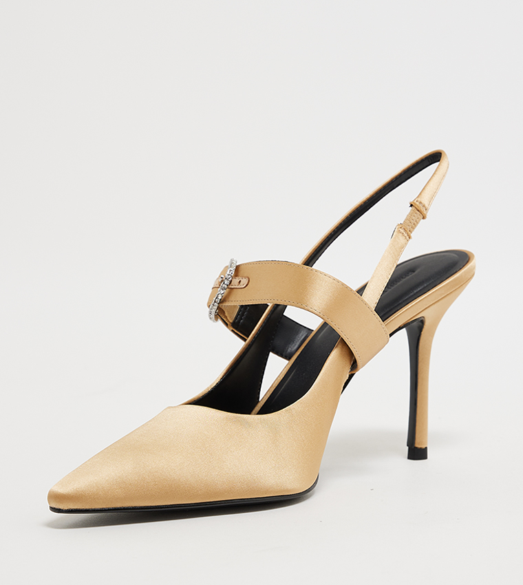 Embellished Slingback Pumps