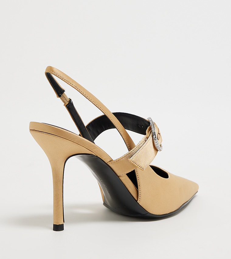 Embellished Slingback Pumps