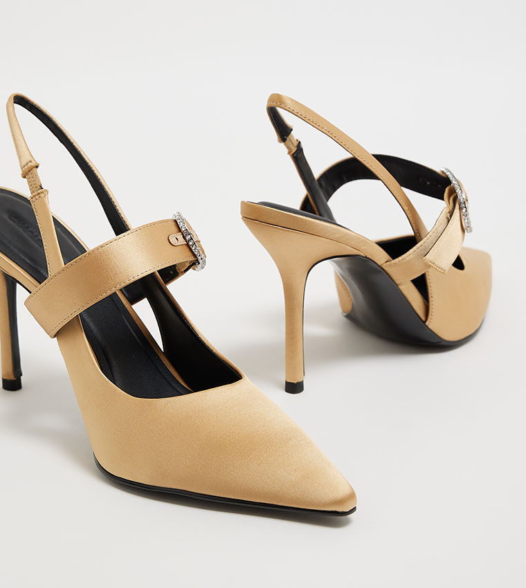Embellished Slingback Pumps