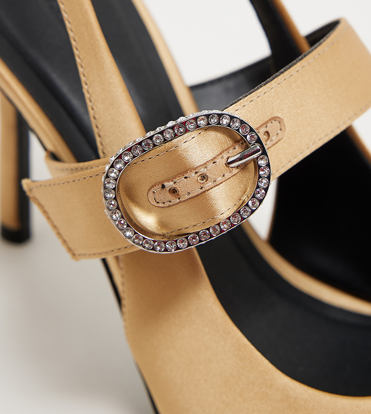 Embellished Slingback Pumps