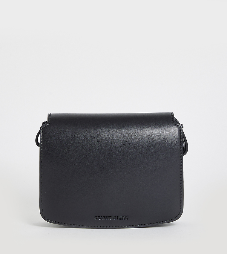 Textured Flap Crossbody Bag