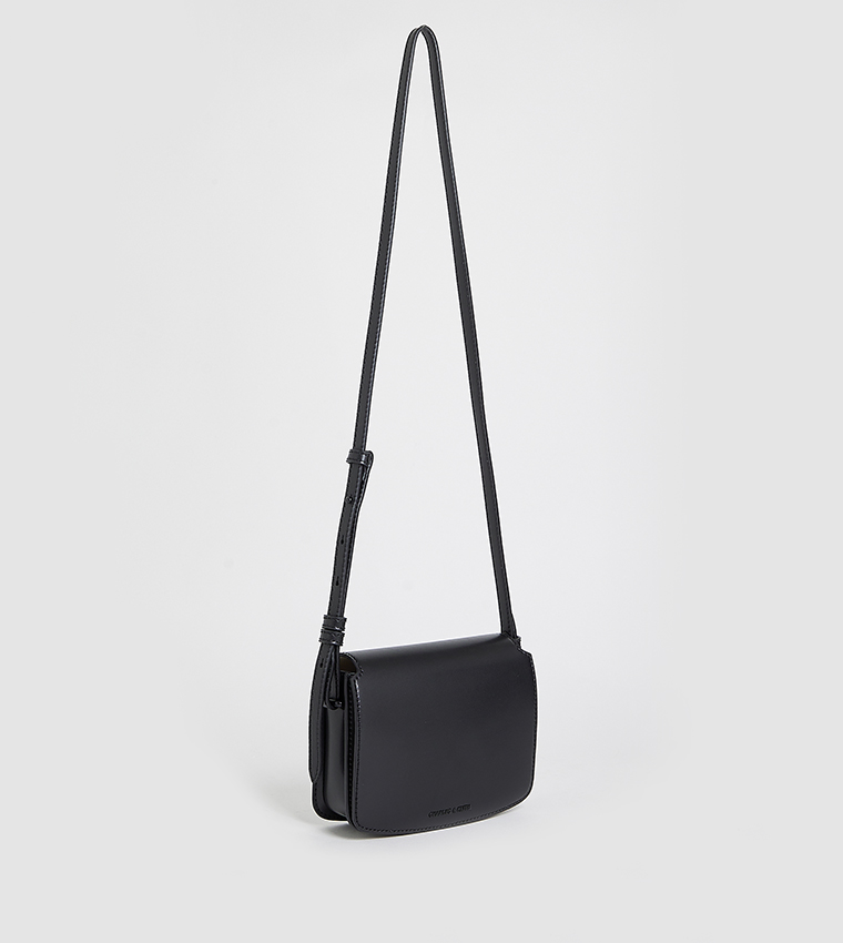 Textured Flap Crossbody Bag