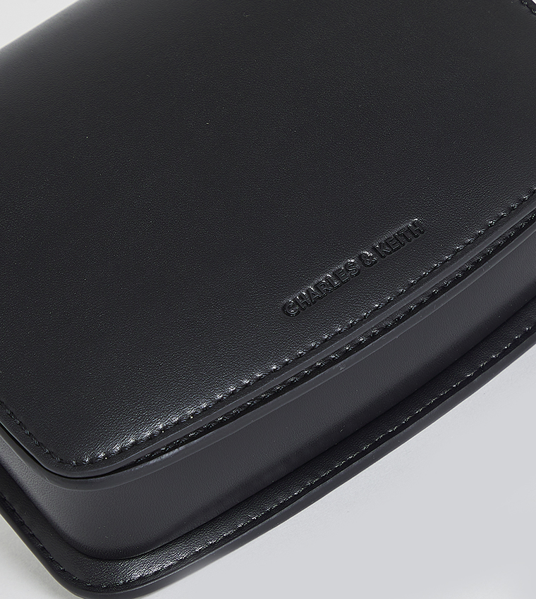 Textured Flap Crossbody Bag