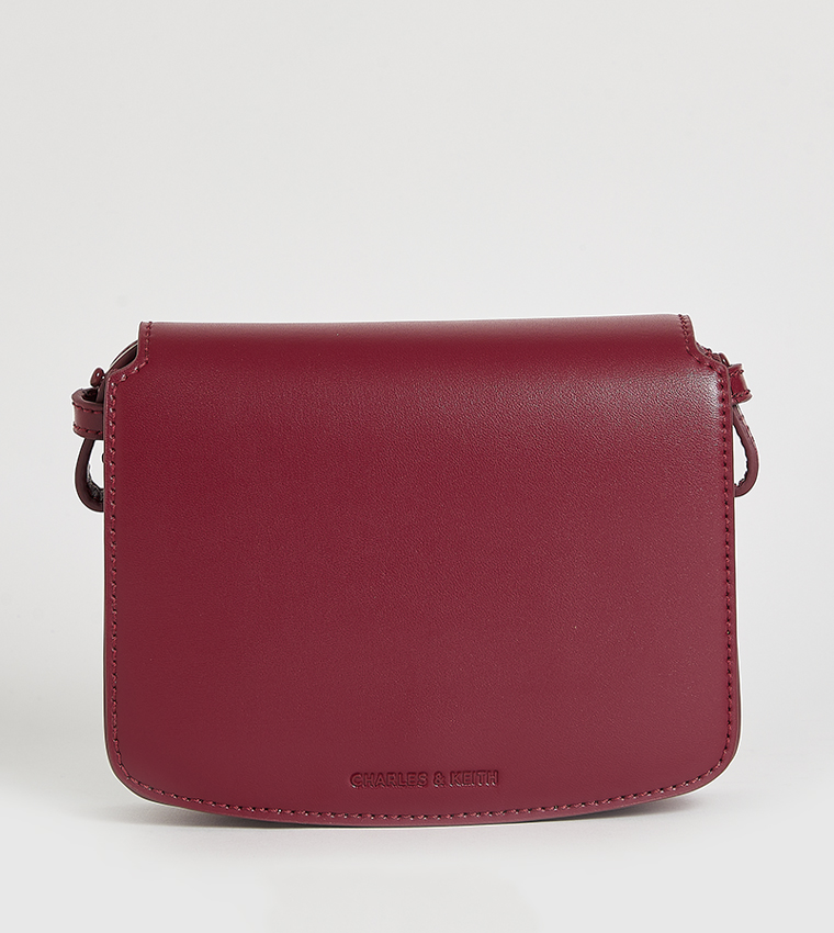 Textured Flap Crossbody Bag