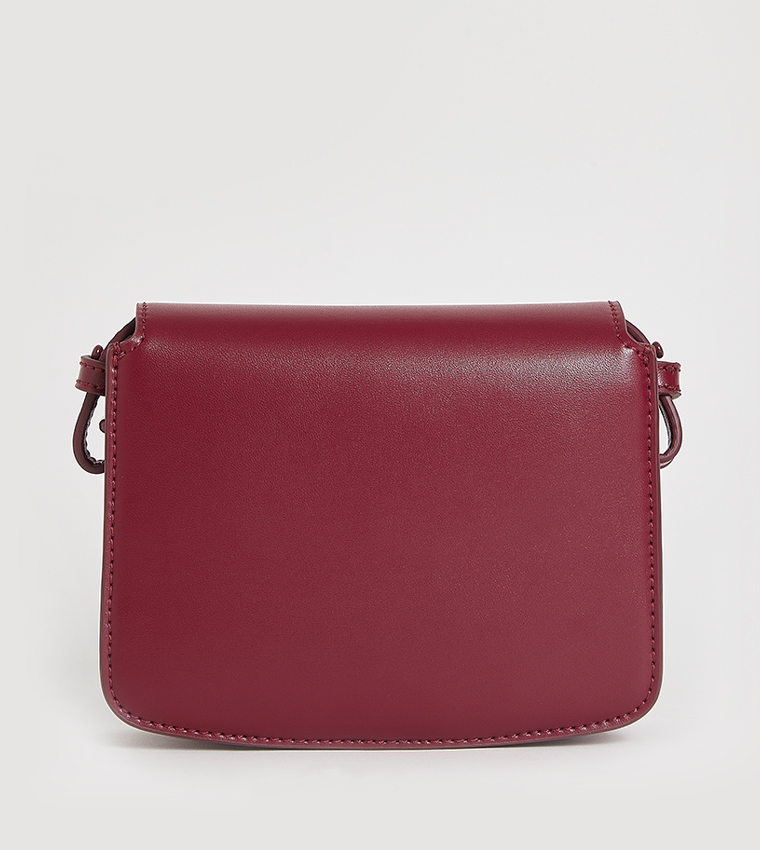 Textured Flap Crossbody Bag