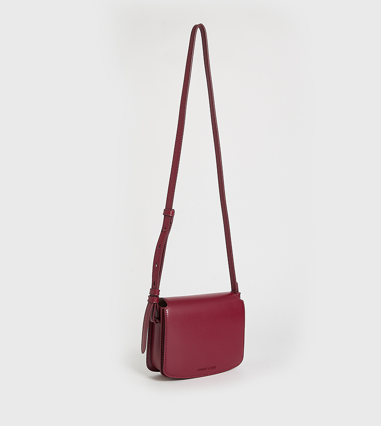 Textured Flap Crossbody Bag