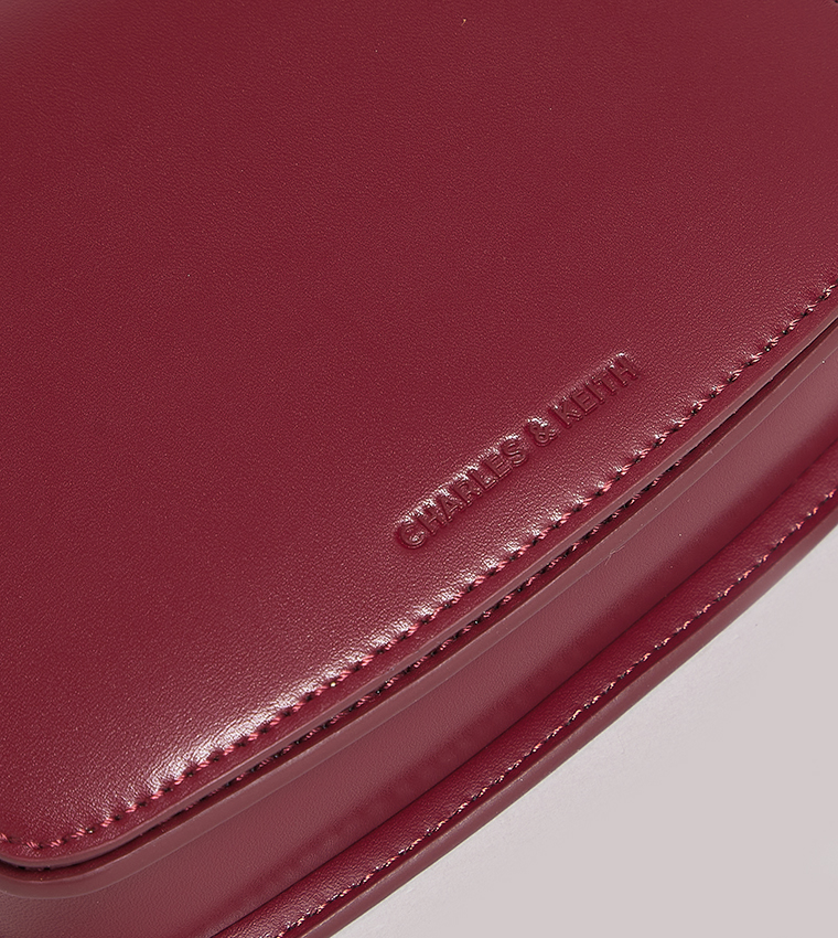 Textured Flap Crossbody Bag