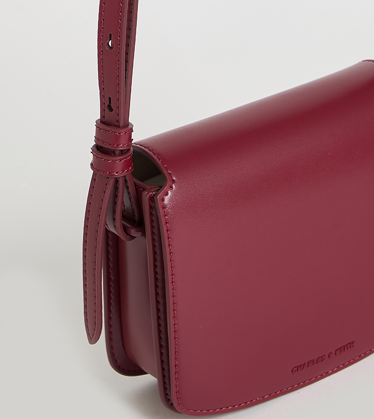 Textured Flap Crossbody Bag