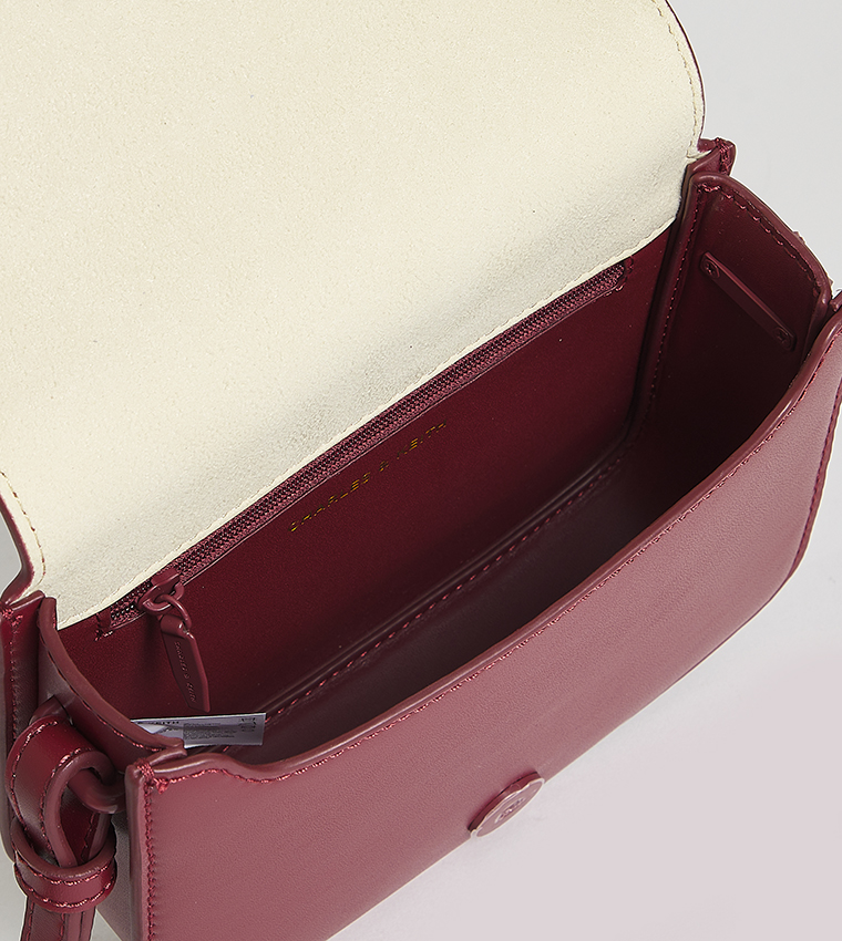 Textured Flap Crossbody Bag