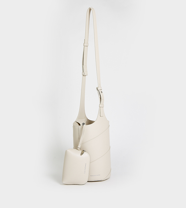 Buy Charles Keith TRIN Bucket Bag With Pouch In Off White 6thStreet Oman