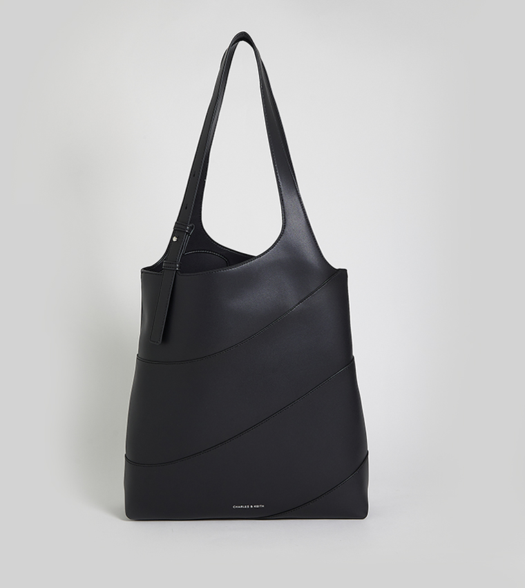TRIN Textured Shoulder Bag with Pouch