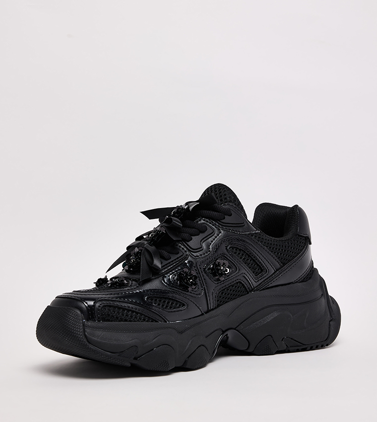 GASKELL Sequined Chunky Sneakers