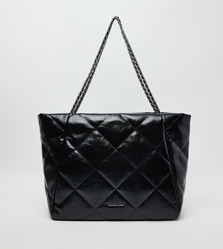 APFRA Quilted Chain-Handle Tote Bag