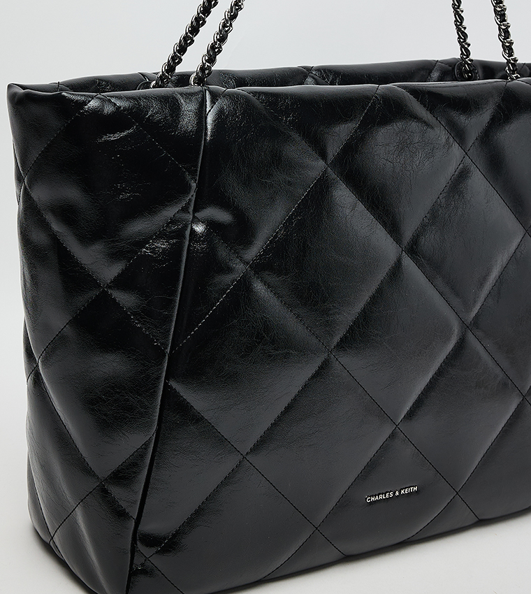 APFRA Quilted Chain-Handle Tote Bag