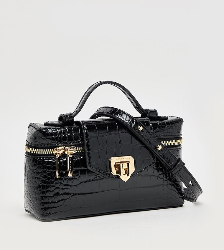 ARWEN Textured Top Handle Vanity Bag