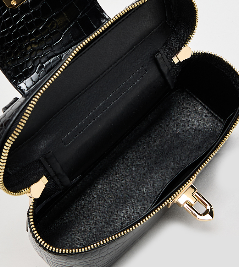 ARWEN Textured Top Handle Vanity Bag
