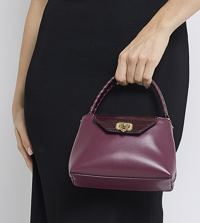 ARWEN Textured Top Handle Bag