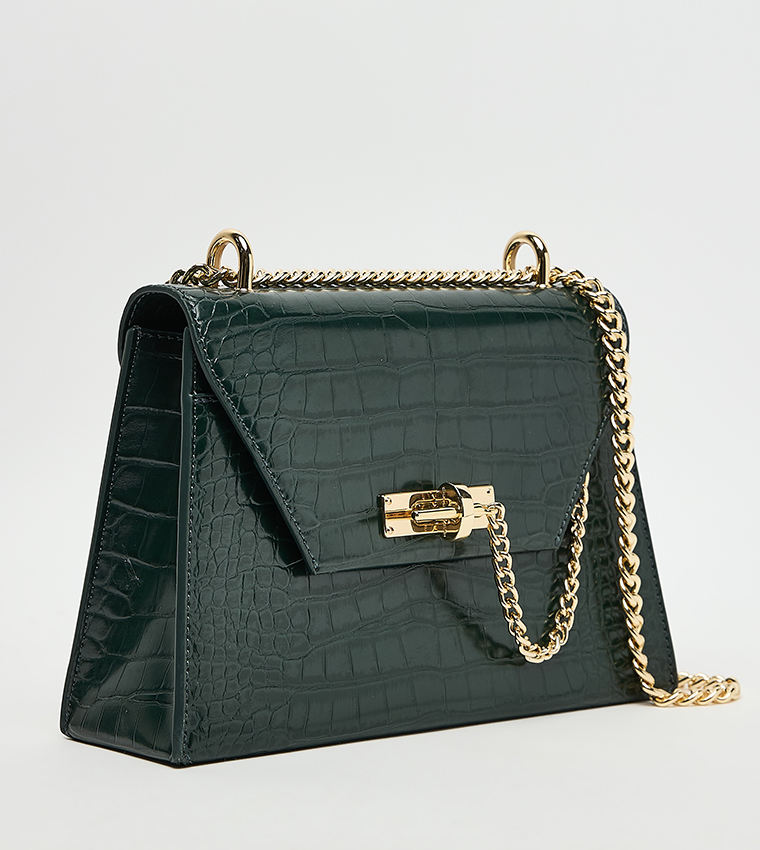 SAMANTHA Textured Flap Shoulder Bag