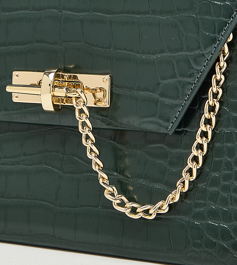 SAMANTHA Textured Flap Shoulder Bag