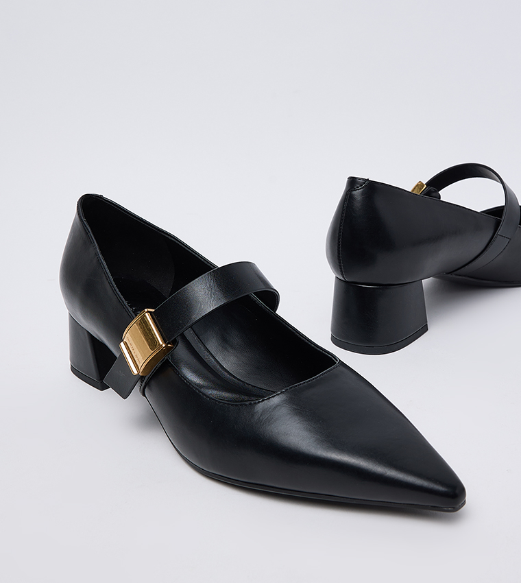 Yvette Metal Detail Mary Jane Pumps