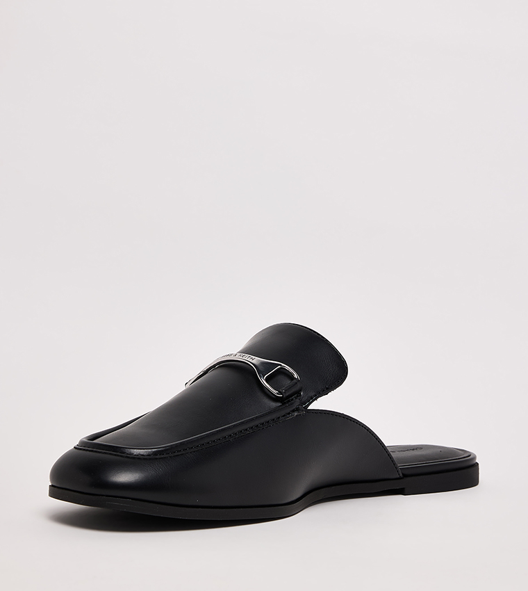LESLIE Metal Accent Loafer Mules