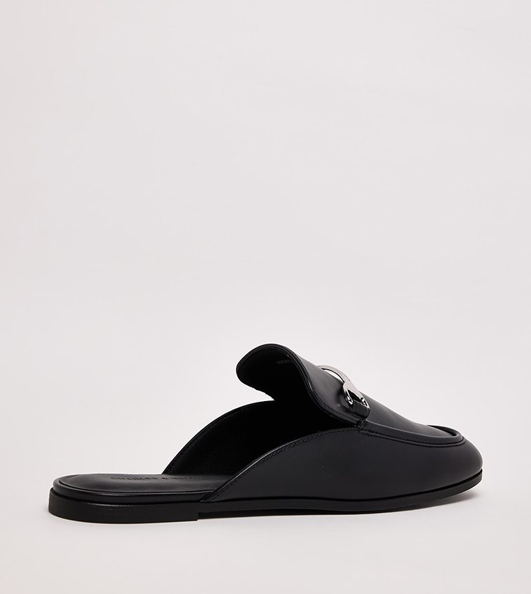 LESLIE Metal Accent Loafer Mules