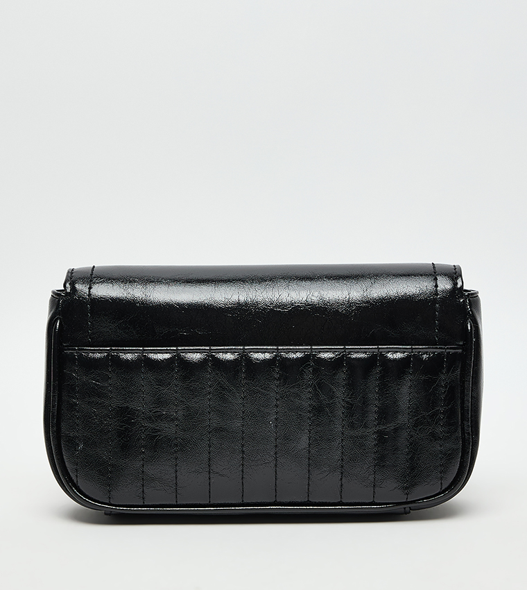MINI DONNA Textured Shoulder Bag with Cardholder