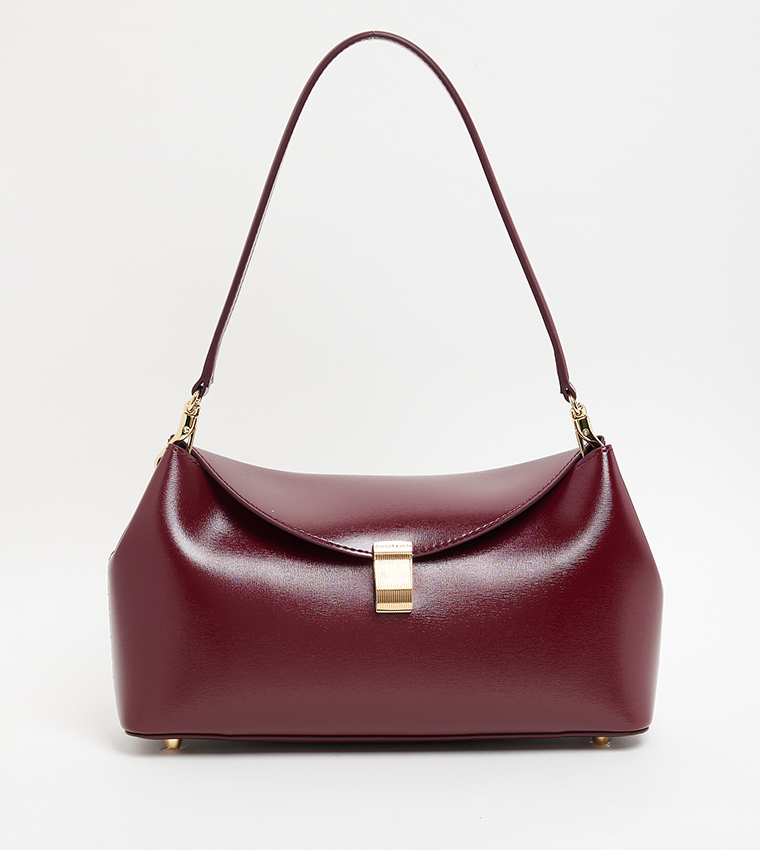 WISTERIA Textured Flap Shoulder Bag