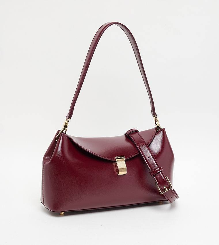 WISTERIA Textured Flap Shoulder Bag