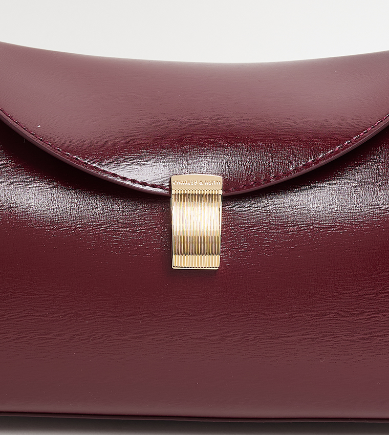 WISTERIA Textured Flap Shoulder Bag