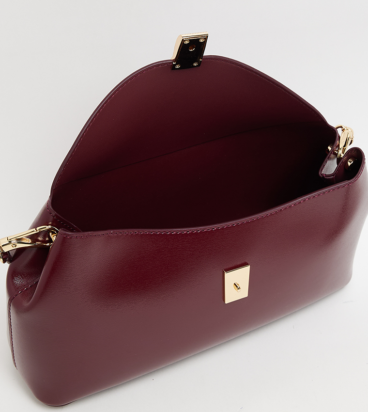 WISTERIA Textured Flap Shoulder Bag