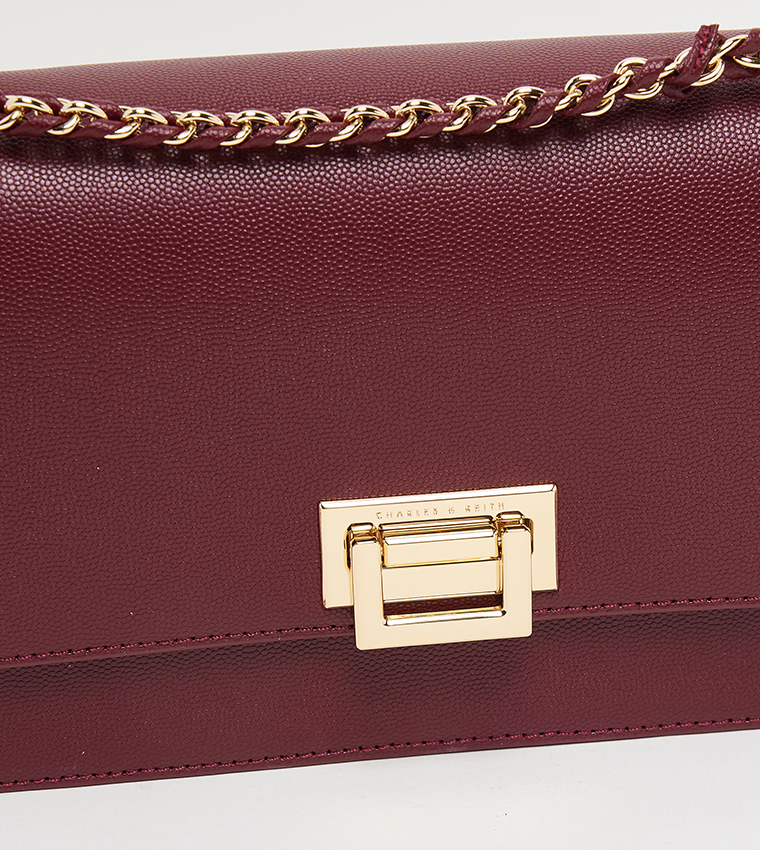 EVERLINE Textured Flap Shoulder Bag