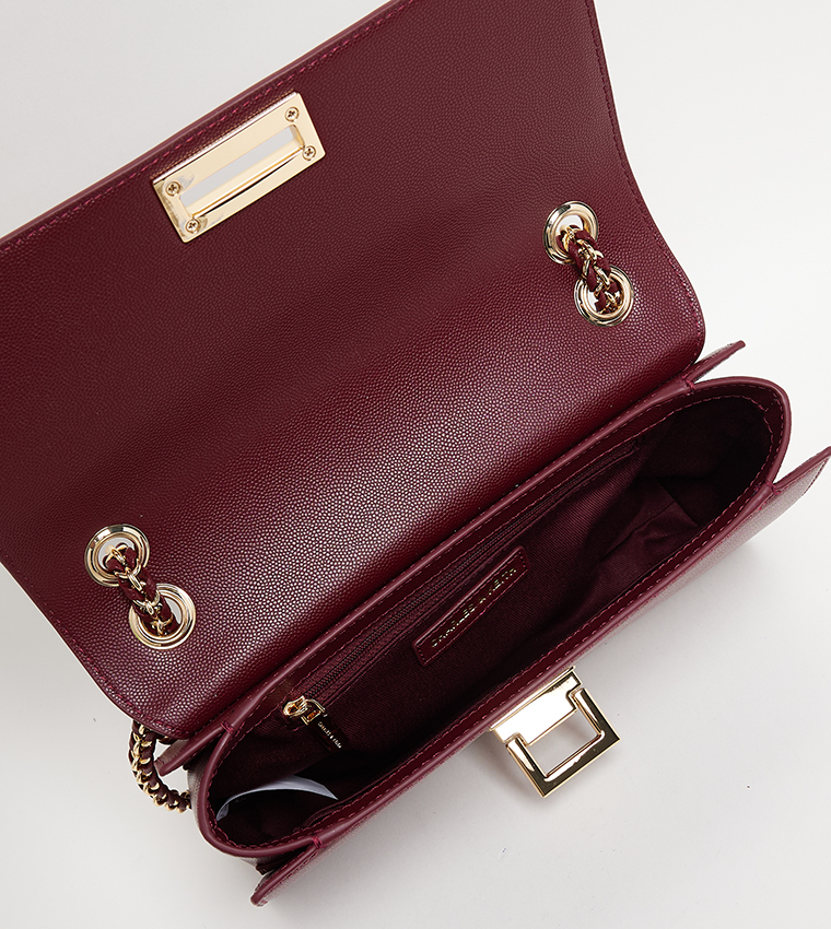 EVERLINE Textured Flap Shoulder Bag