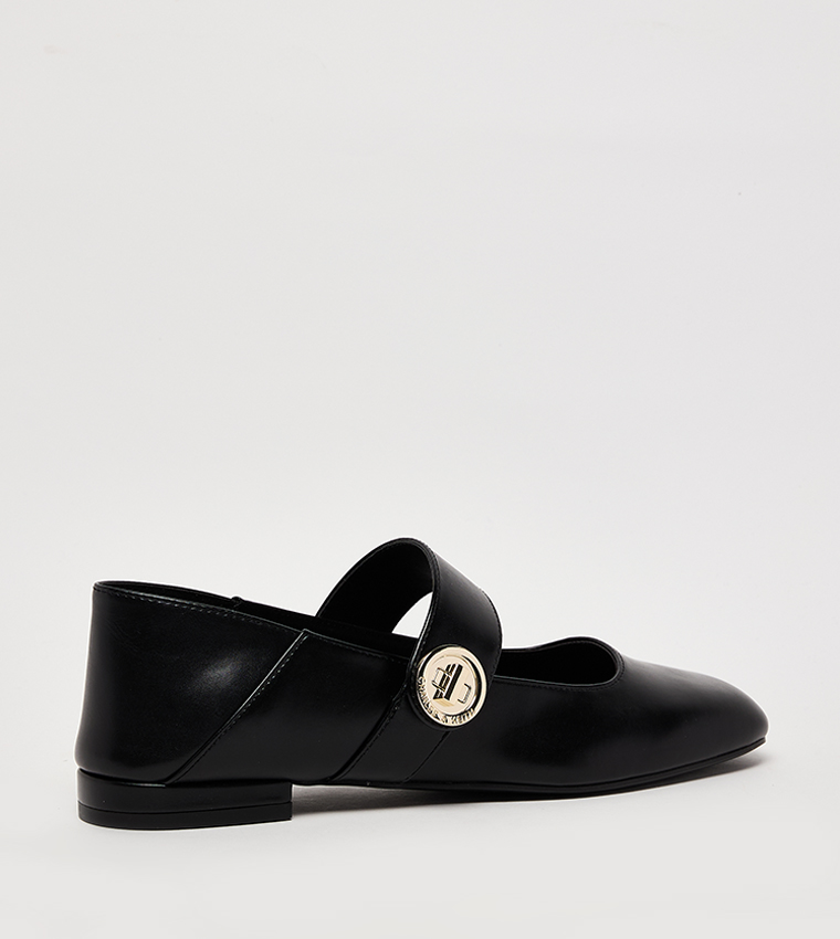 YARA Textured Square Toe Mary Janes