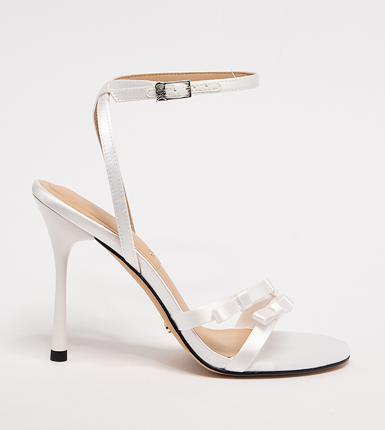 Jessy Bow Detail Ankle Loop Heeled Sandals