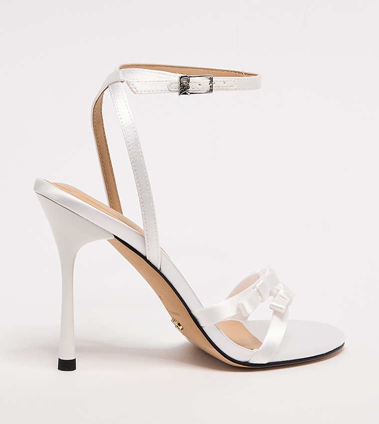 Jessy Bow Detail Ankle Loop Heeled Sandals