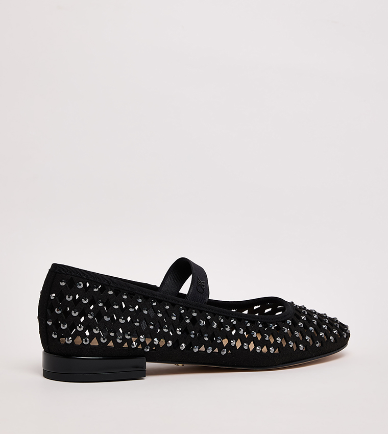Studded Cut-Out Detail Ballerinas
