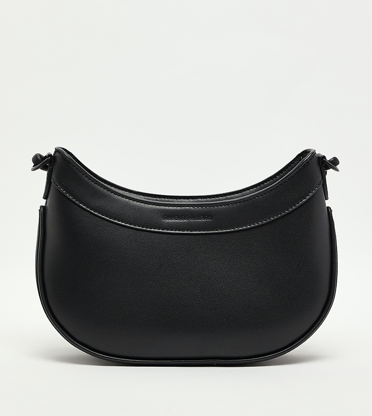 SABINE Knotted-Strap Curved Shoulder Bag