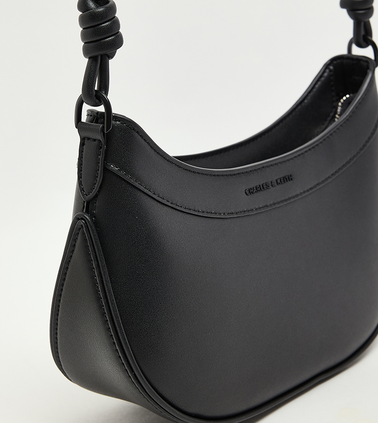SABINE Knotted-Strap Curved Shoulder Bag