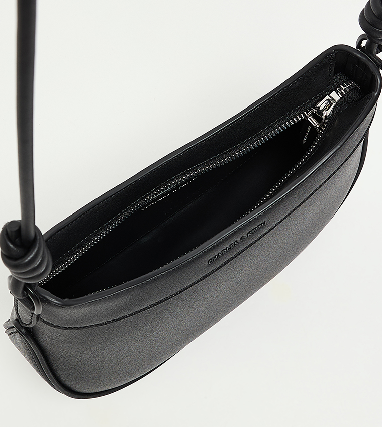 SABINE Knotted-Strap Curved Shoulder Bag