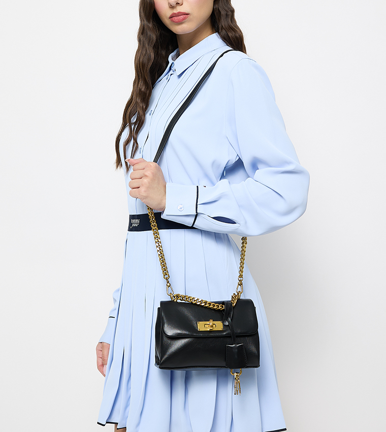 Twist Lock Crossbody Bag