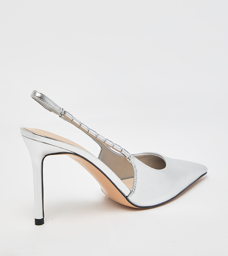 Embellished Slingback Pumps